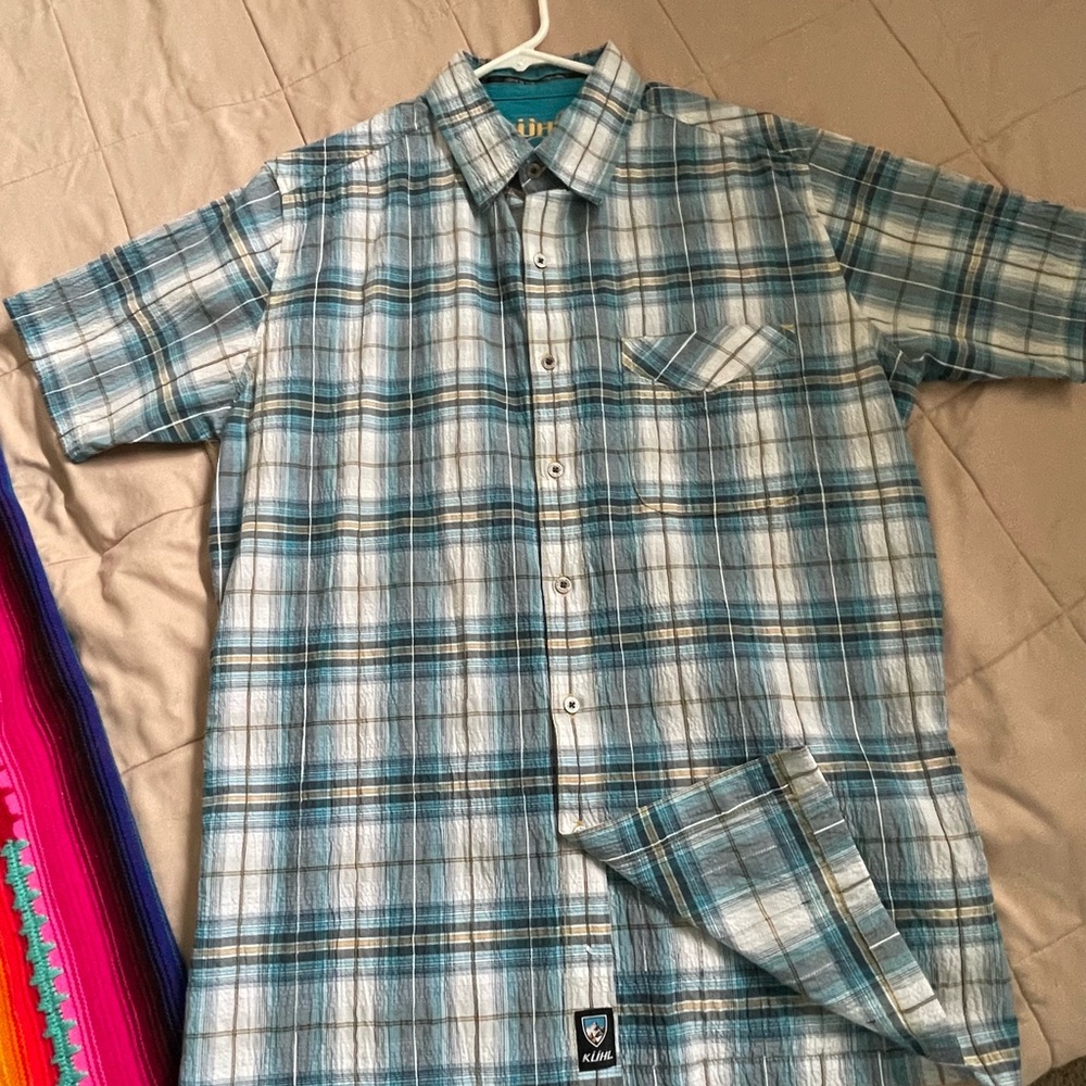 Kuhl short sleeve plaid shirt